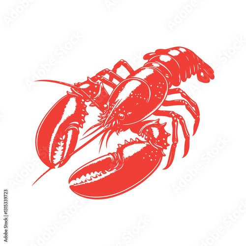 lobster silhouette vector illustration