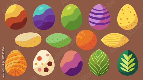 With over a dozen different varieties on display visitors can marvel at the wide range of colors textures and flavors of Andean potatoes.. Vector illustration