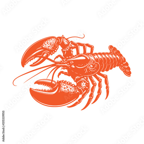lobster silhouette vector illustration
