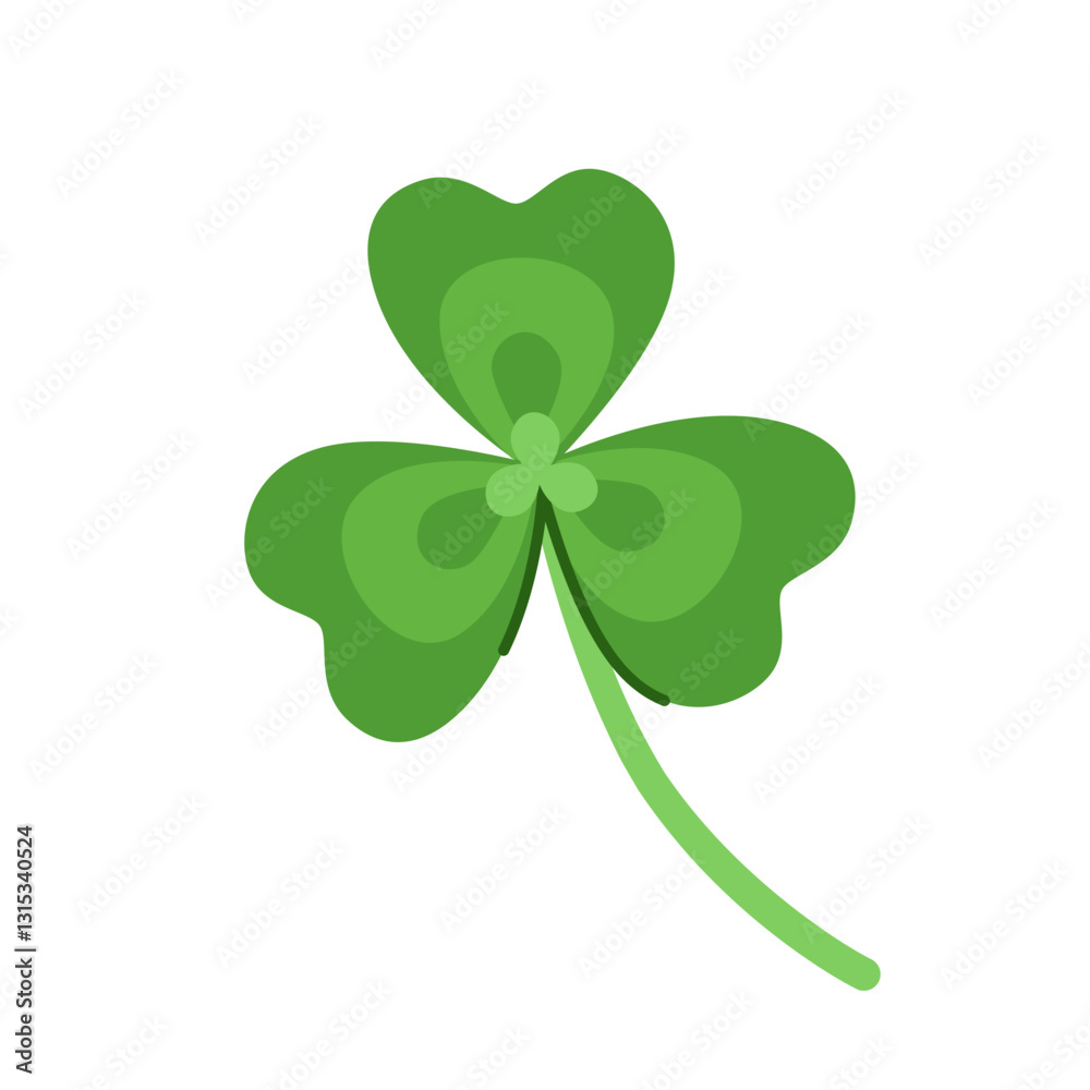 Three leaf clover. Cartoon festive element for St. Patrick's Day. Three leaf clover. Cartoon festive element for St. Patrick's Day.