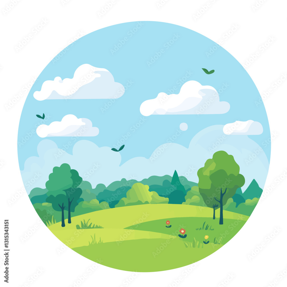2D flat vector illustration Spring clouds drifting icon isolated on a white background.
2D flat vector illustration Spring clouds drifting icon isolated on a white background.