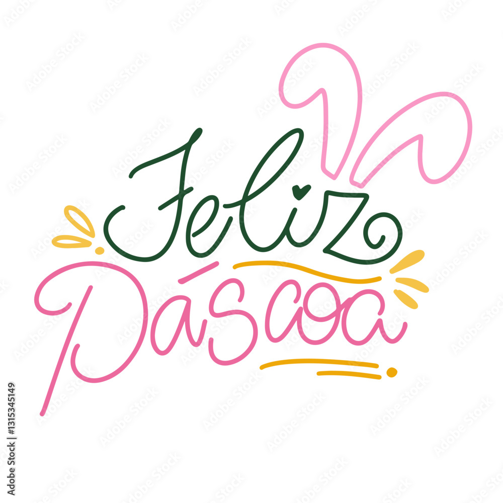 Happy Easter Text Lettering
