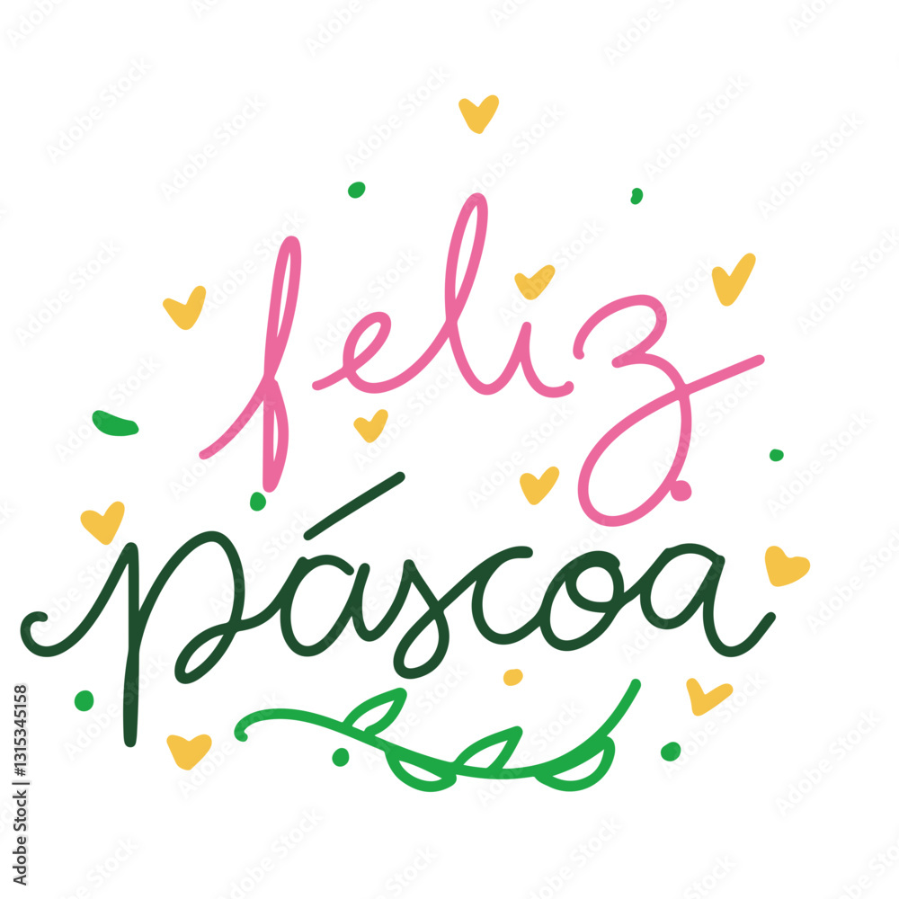 Happy Easter Text Lettering