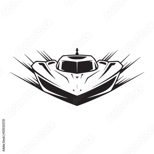 Speed Boat silhouette vector illustration