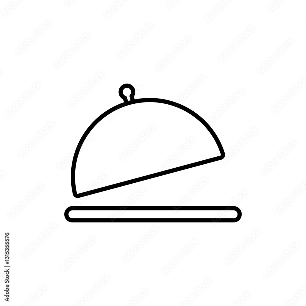 Obraz premium food cover icon, simple flat style, illustration, logo sign symbol pictogram template, for ui or ux isolated on white for mobile app, editable