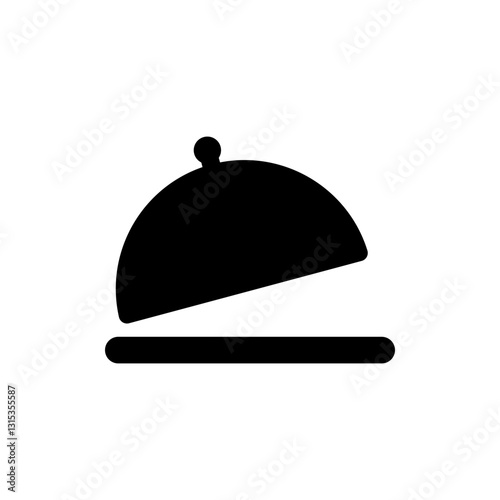 food cover icon, simple flat style, illustration, logo sign symbol pictogram template, for ui or ux isolated on white for mobile app, editable