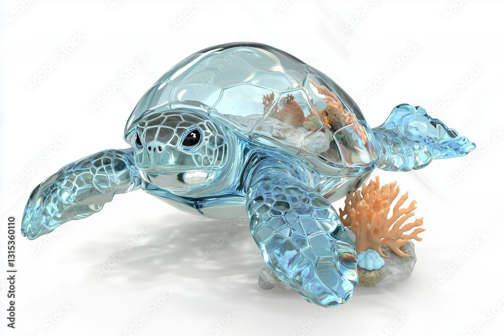Fototapeta premium green sea turtle isolated