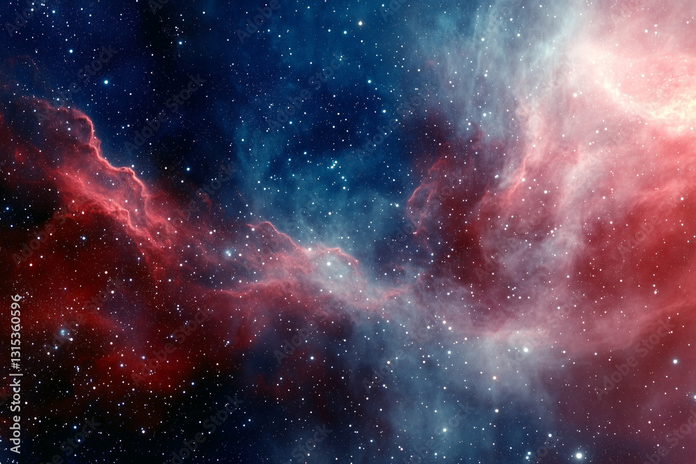Naklejka premium space background with stars and nebula