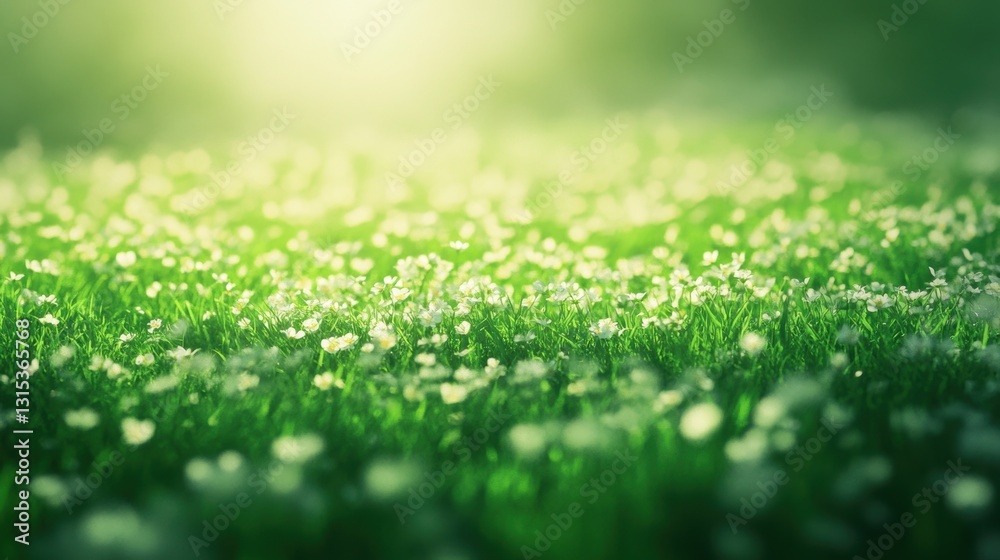 Naklejka premium Fresh green theme featuring tree leaf Spring background.
