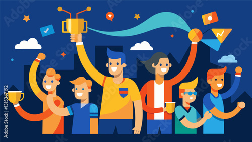 The cheers and shouts of the fans are now accompanied by a continuous stream of sports analytics keeping them informed on the action happening in the game.. Vector illustration