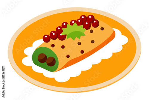 Mexican Enchilada Platter with Rice and Beans