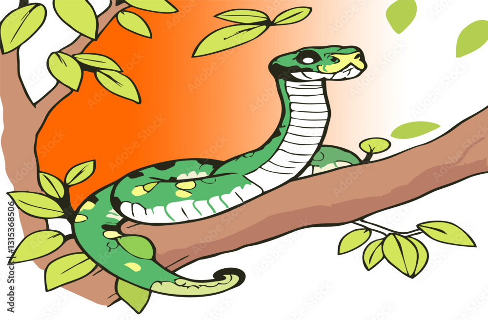 Fototapeta premium colorful snake abstract illustration