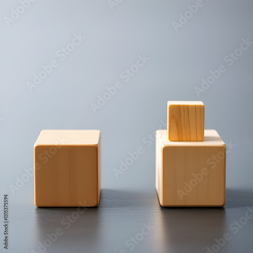 Concept of fact and fakes on wooden cubes