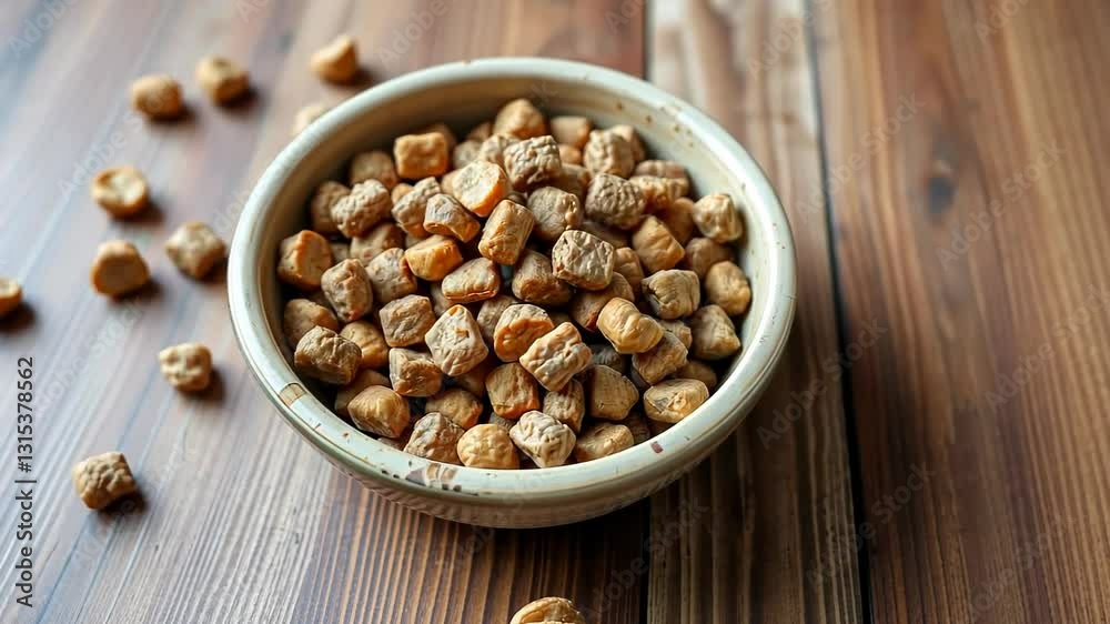 Close Up of Roasted Soy Nuts in a Bowl on a Wooden Table Delicious and Nutritious Snack Food Item with a Rustic Tabletop and Studio Lighting Close Up of Roasted Soy Nuts in a Bowl on a Wooden Table Delicious and Nutritious Snack Food Item with a Rustic Tabletop and Studio Lighting
