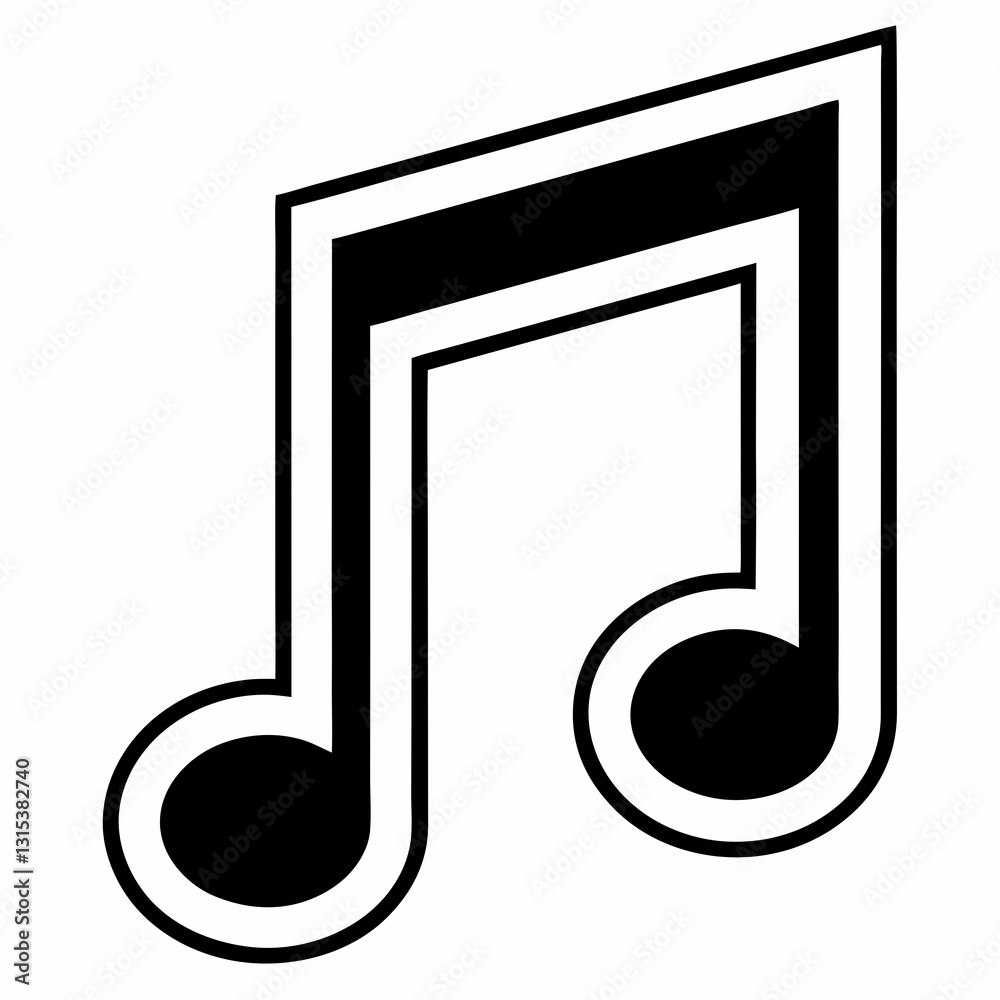 minimalistic black and white musical note graphic icon flat vector design
minimalistic black and white musical note graphic icon flat vector design