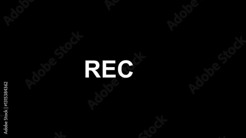 White Recording Sign with Red Dot Circle Animation. Recording Sign Icon. Red Logo Camera Video Recording Symbol. Live Stream Interface Animated Button, Sign, with Record Button Footage.
