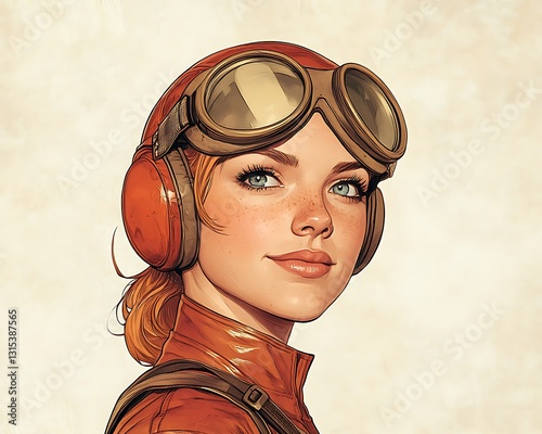 Pilot portrait, desert backdrop