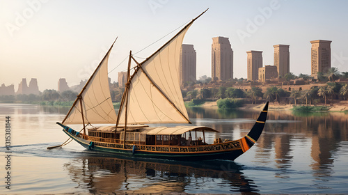 An Egyptian dhow on the Nile