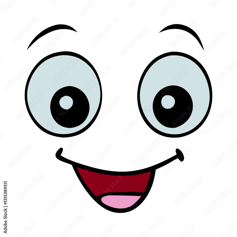 funny cartoon face vector illustration, emotion vector illustration, Animation vector funny cartoon face vector illustration, emotion vector illustration, Animation vector