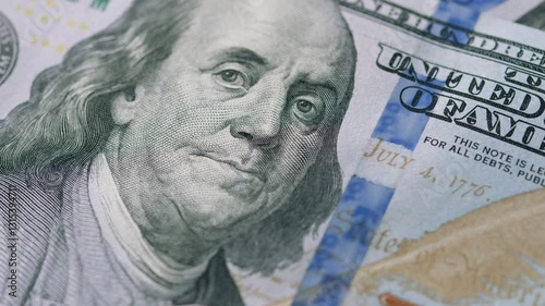 Wallpaper Mural A Detailed CloseUp of a One Hundred Dollar Bill Showcasing Benjamin Franklins Image Torontodigital.ca