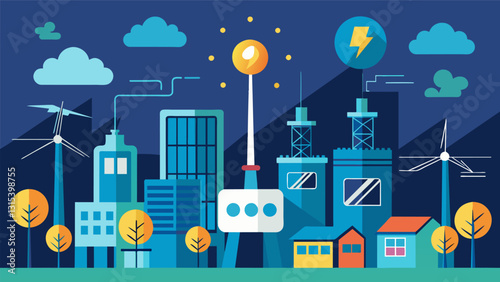 The citys smart grid system had become so advanced that it could even predict and prevent potential power outages before they occurred all thanks to its reliance on datadriven. Vector illustration