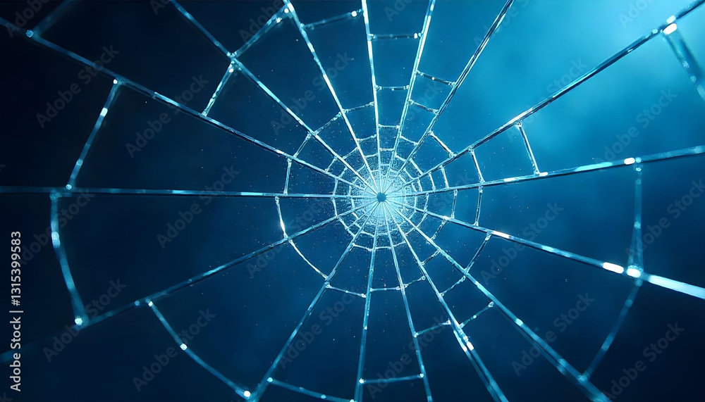 Fototapeta premium Generated image, texture, broken glass