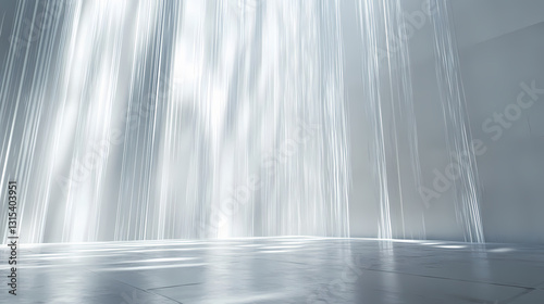 White wall with soft light streaks and shadow. Glistening - Waterfall. Illustration