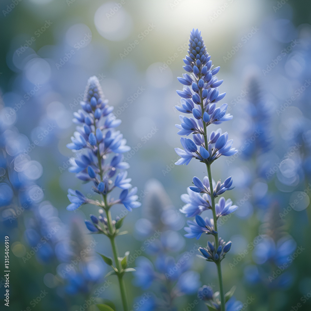 Blue Flowers Natural Blur back ground Blue Flowers Natural Blur back ground