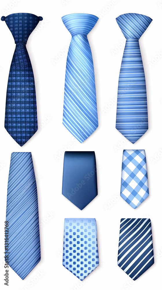 Blue Neckties: Patterns & Styles Blue Neckties: Patterns & Styles