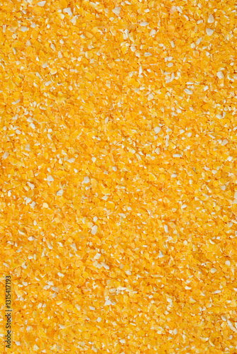 Crushed corn, texture.