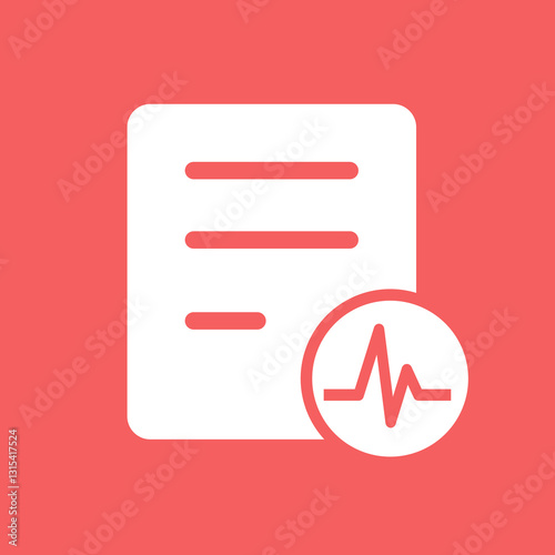 Vital Health Records Securely Monitored, Ensuring Peace Of Mind With A Clean, Modern Design And Vibrant Red Background