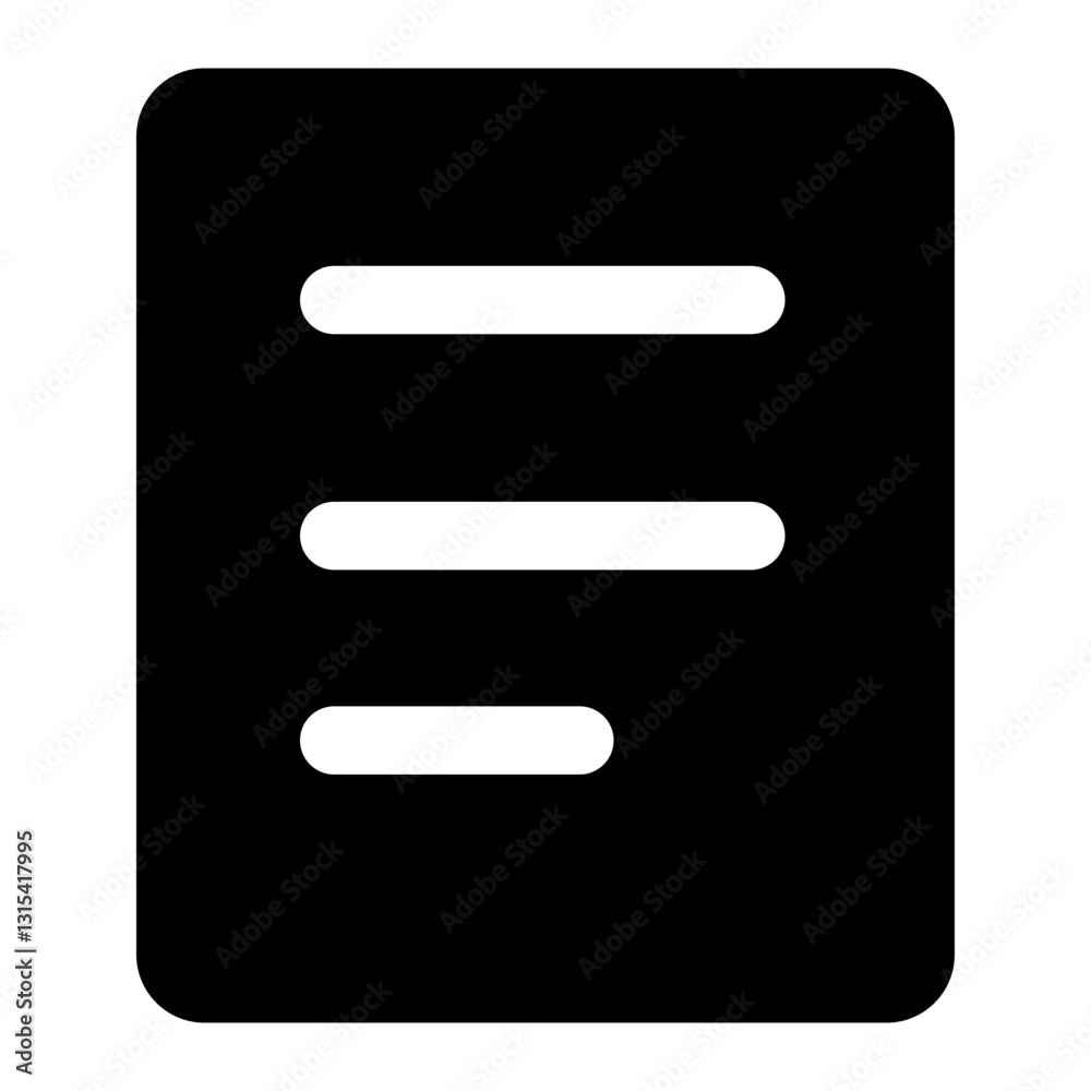 A Simple Black Document Icon Representing Organization And Information, Conveying Clarity And Efficiency With A Minimalist Design A Simple Black Document Icon Representing Organization And Information, Conveying Clarity And Efficiency With A Minimalist Design