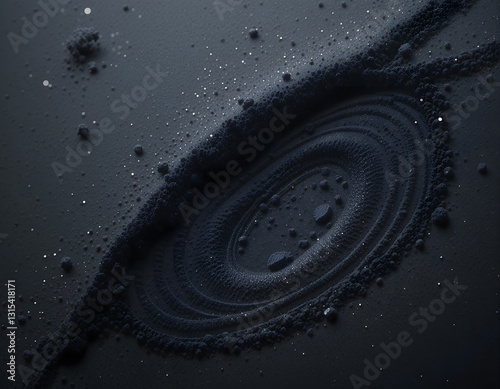 Dark Grainy Gradient Black Powder Coating Texture photo