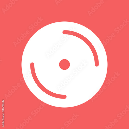 A Nostalgic Vinyl Record Evoking Memories Of Cherished Music Against A Vibrant Coral Background