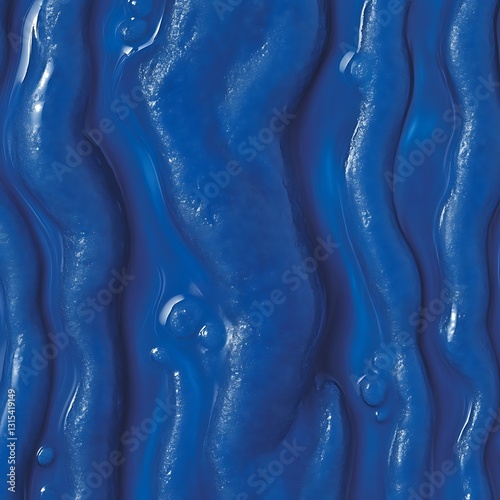 A close up view of rippling bright blue liquid surface