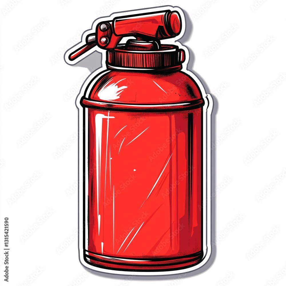 Contemporary Red Graffiti Spray Can Vector Graphic Contemporary Red Graffiti Spray Can Vector Graphic