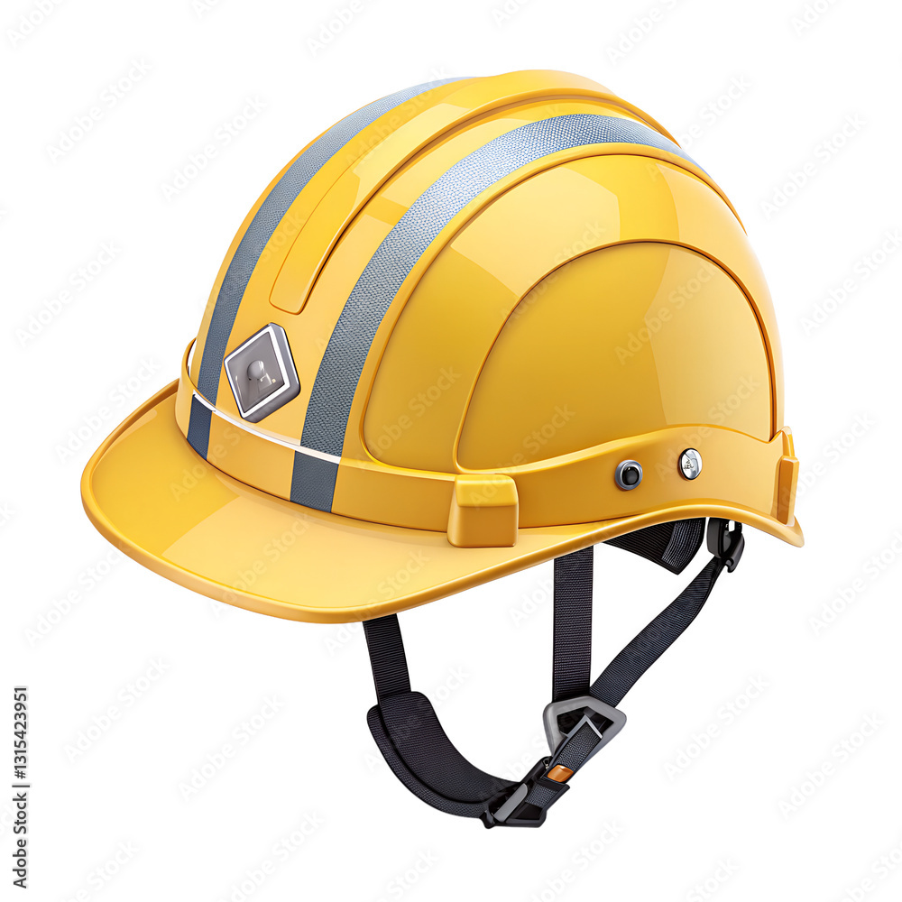 Fototapeta premium 3d Yellow helmet construction equipment safety maintenance protection icon illustration