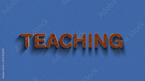 teaching symbol. Concept words teaching wooden text and stop motion animation