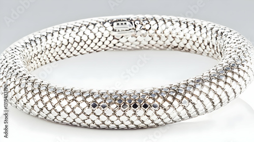 Silver Scaled Cuff Bracelet