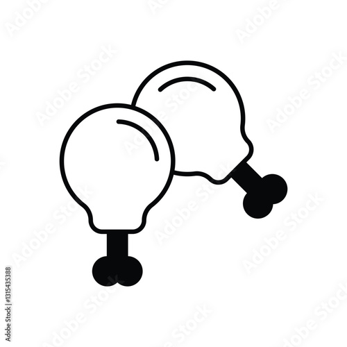 Chicken Leg Vector icon