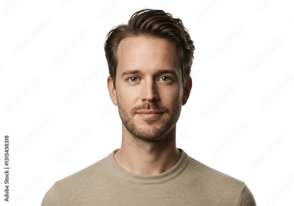 Obraz premium portrait of handsome person, cutout, male portrait, cutout portrait, man portrait isolated, handsome man cutout, young man portrait