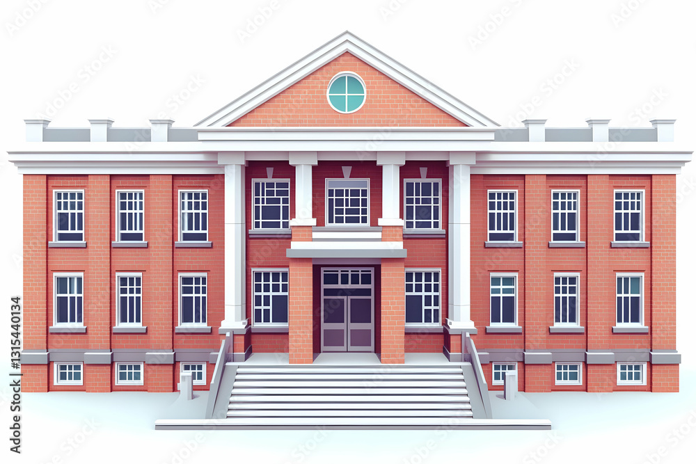 Fototapeta premium Classic Brick Building Exterior