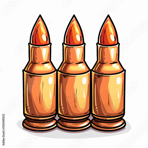 bullets on white