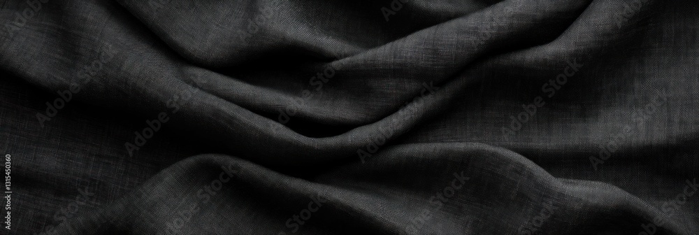 Dark Gray Fabric Draped Softly Elegant Texture Background Dark Gray Fabric Draped Softly Elegant Texture Background