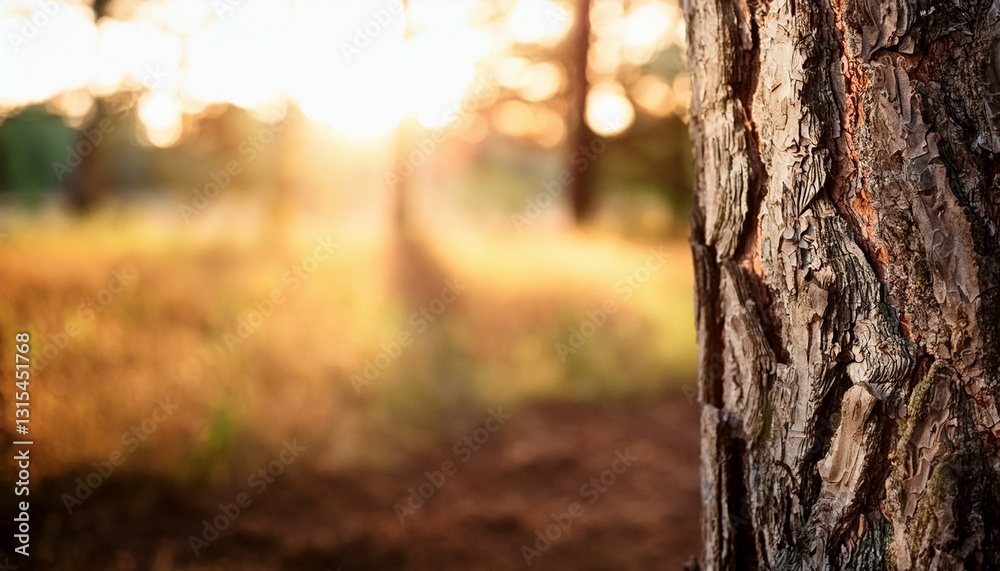 Fototapeta premium sunset in the forest