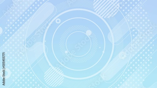 細い線による広がる円とグラデーションのシンプルなモーショングラフィックス - ブルー