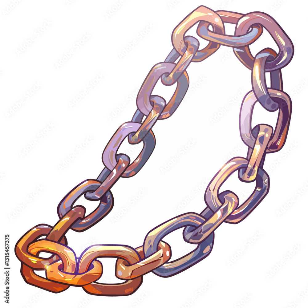 Obraz premium chain links on white background