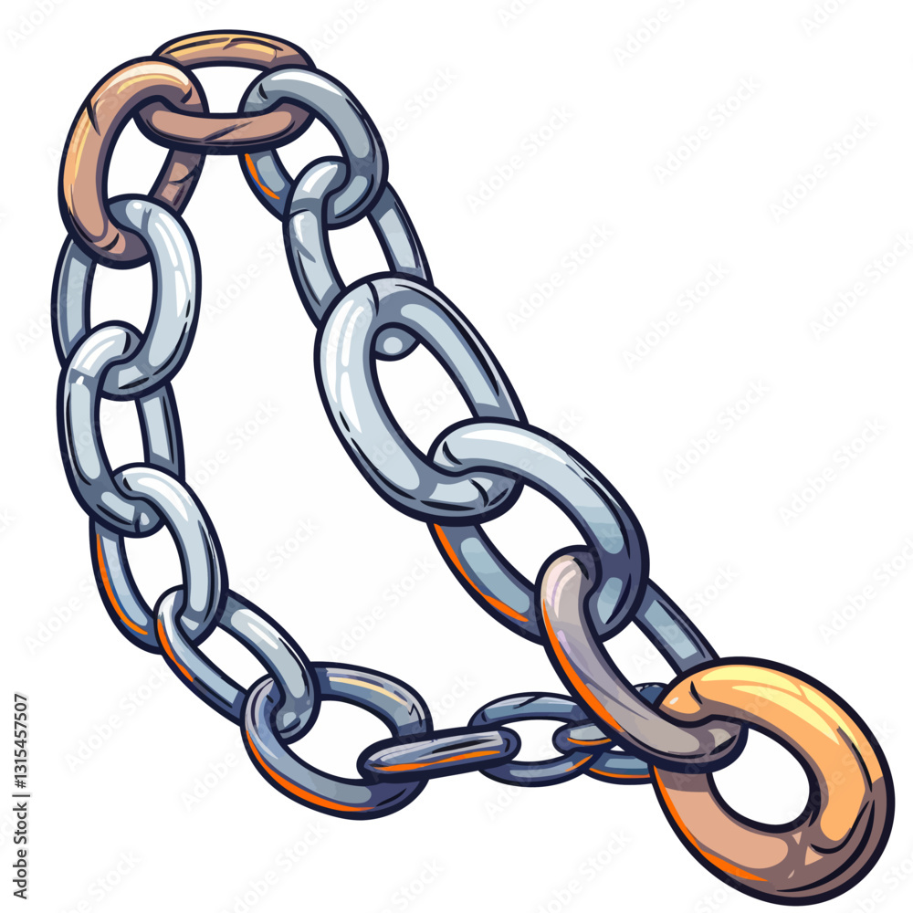 Obraz premium Chain isolated on white 