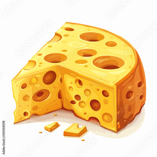 cheese on white background
