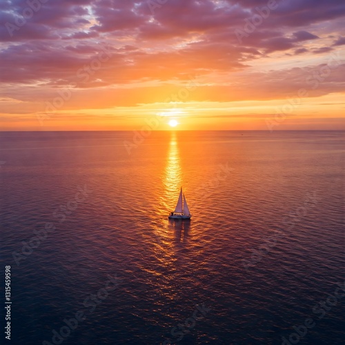 sunset in the sea
